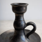 Black Stoneware Candlestick - elsie green - decor