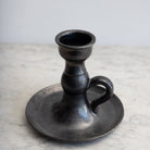 Black Stoneware Candlestick - elsie green - decor