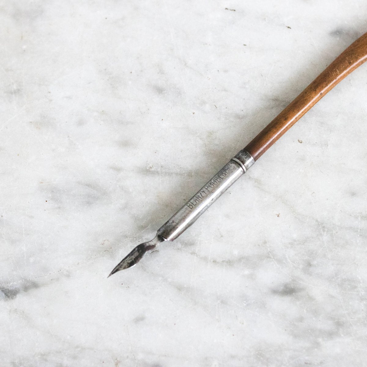 Blanzy & Poure et Cie Antique Fountain Pen - elsie green - decor