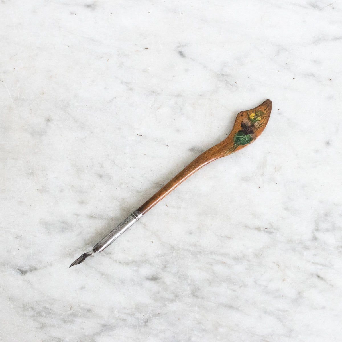 Blanzy & Poure et Cie Antique Fountain Pen - elsie green - decor