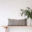 Block Print Lumbar Pillow | Wisteria Noir - elsie green - Textiles