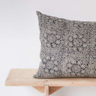 Block Print Lumbar Pillow | Wisteria Noir - elsie green - Textiles