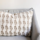 Block Print Pillow | Cornflower French Grey - elsie green - textiles