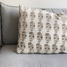 Block Print Pillow | Cornflower French Grey - elsie green - textiles