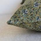 Block Print Pillow Cover | Chalon Green - elsie green - Textiles