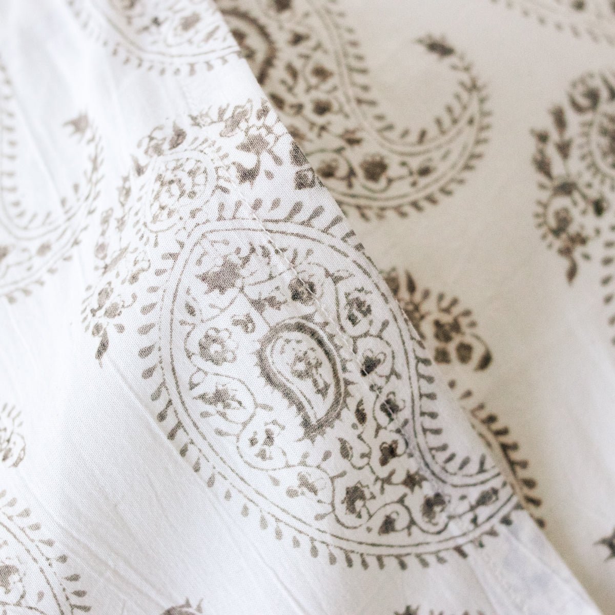 Block Print Pillow Cover | Claudine French Grey - elsie green - Textiles