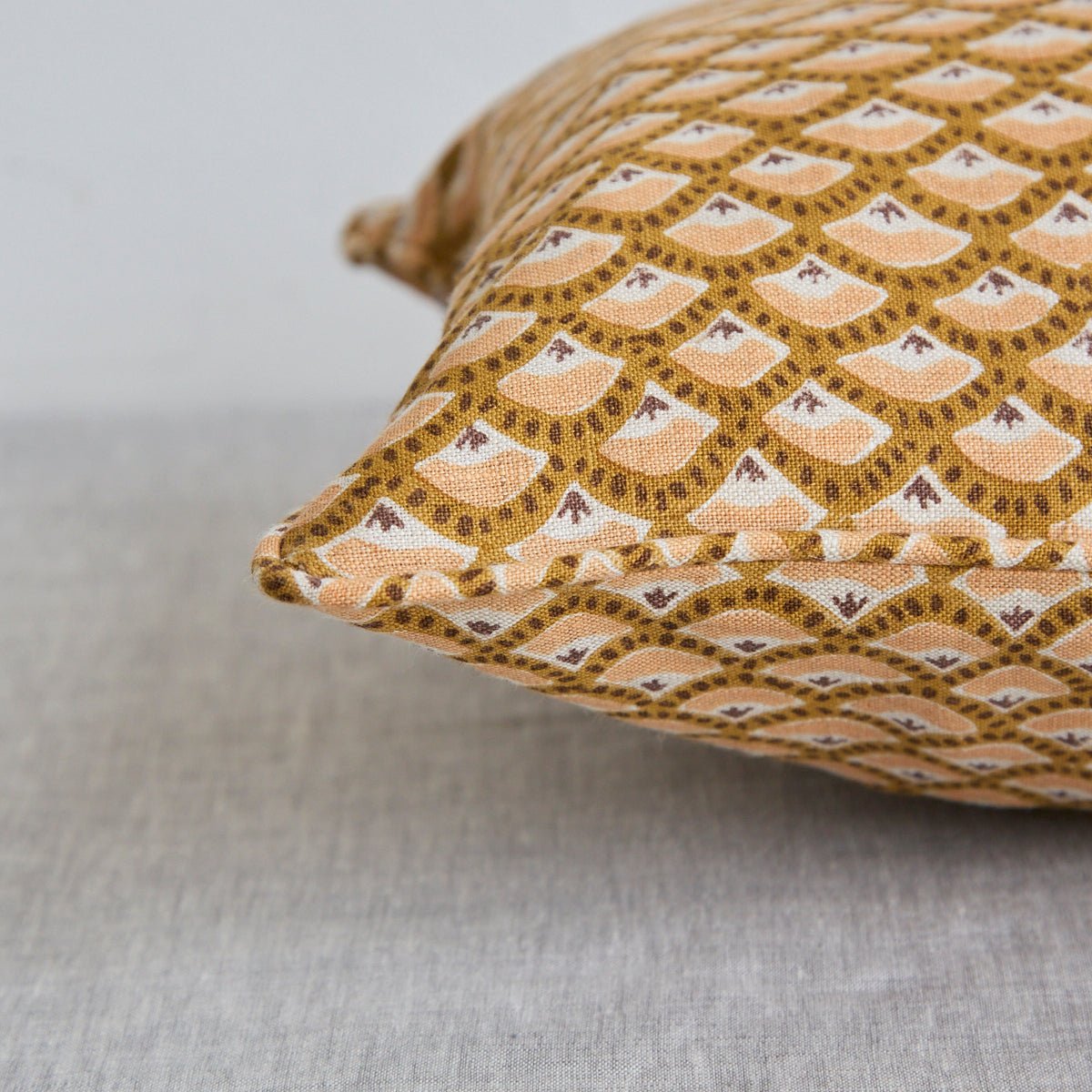 Block Print Pillow Cover | Foret Saffron - elsie green - Textiles