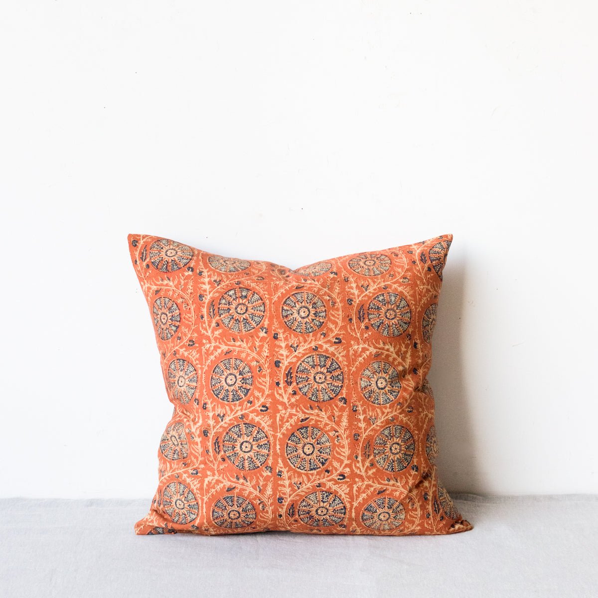 Block Print Pillow Cover | Karuna Saffron - elsie green - textiles