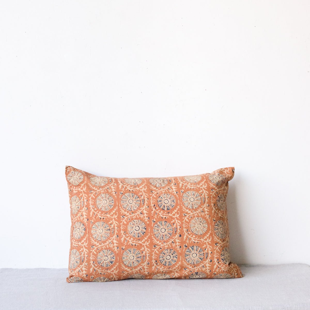 Block Print Pillow Cover | Karuna Saffron - elsie green - Textiles