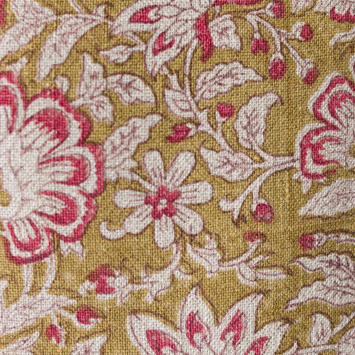 Block Print Pillow Cover | Kundan Ruby - elsie green - textiles