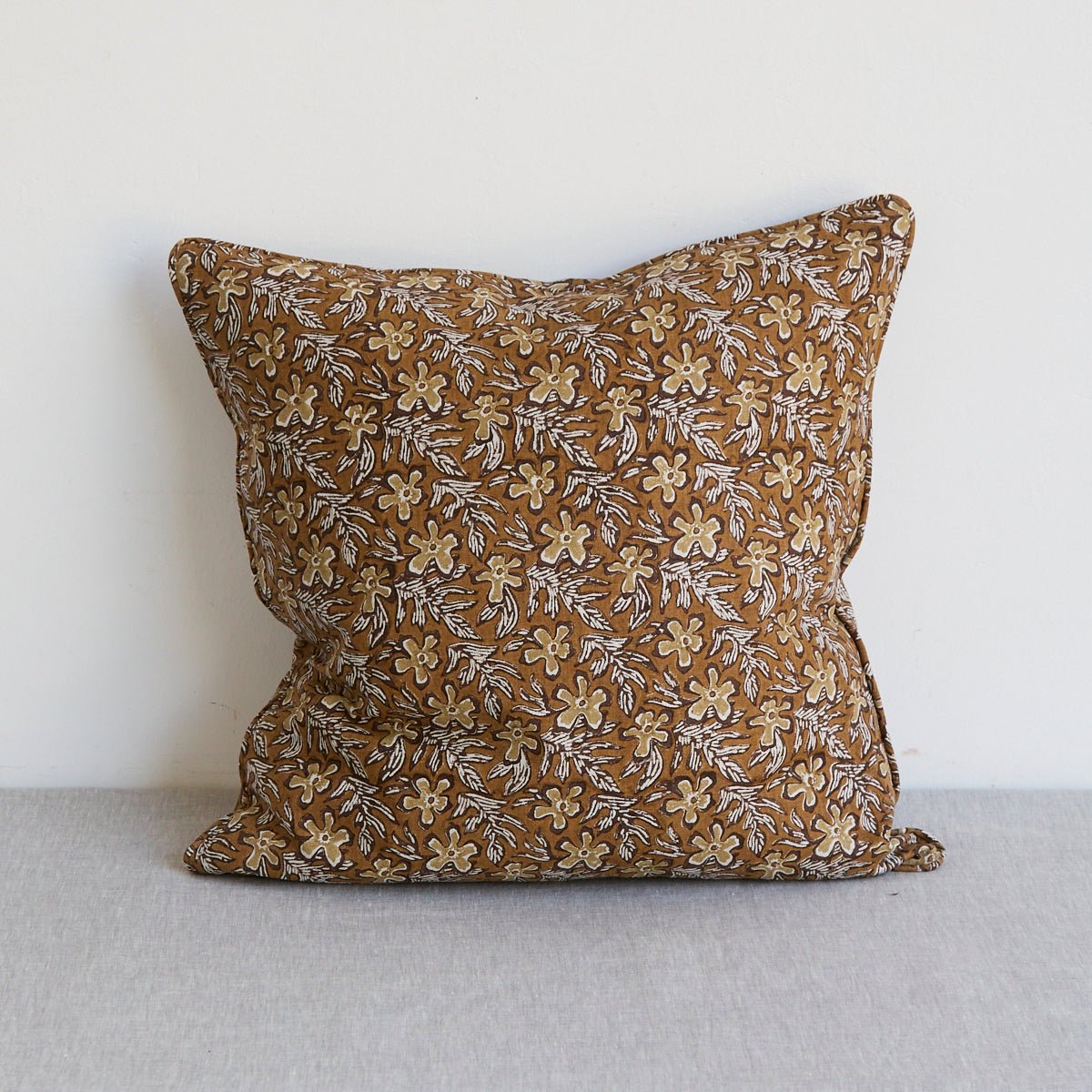 Block Print Pillow Cover | Lavardin Toffee - elsie green - Textiles
