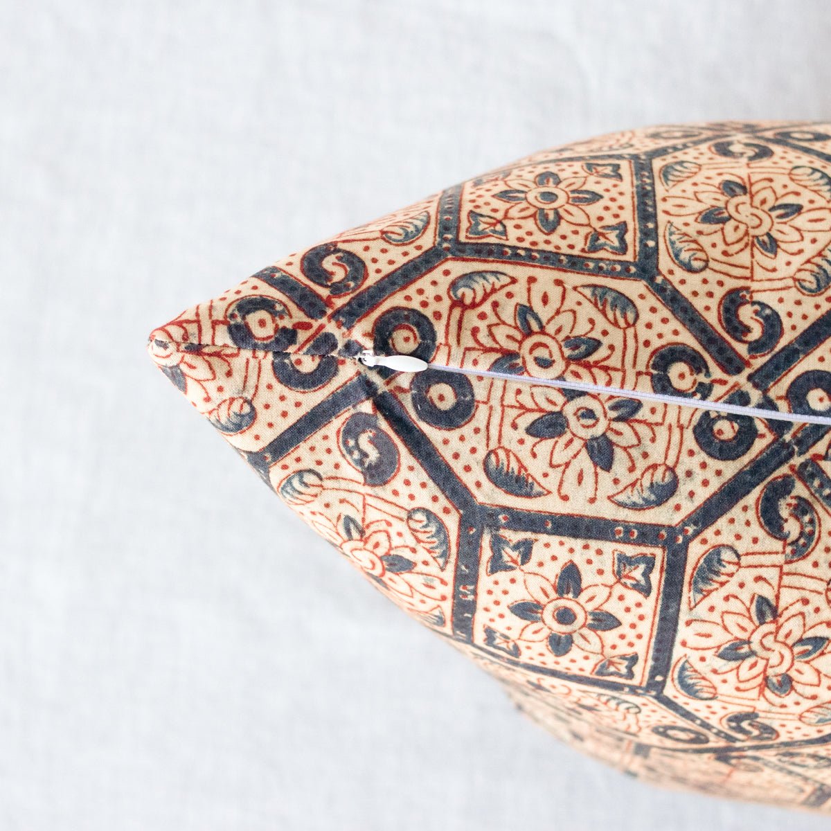 Block Print Pillow Cover | Lipika Indigo - elsie green - textiles