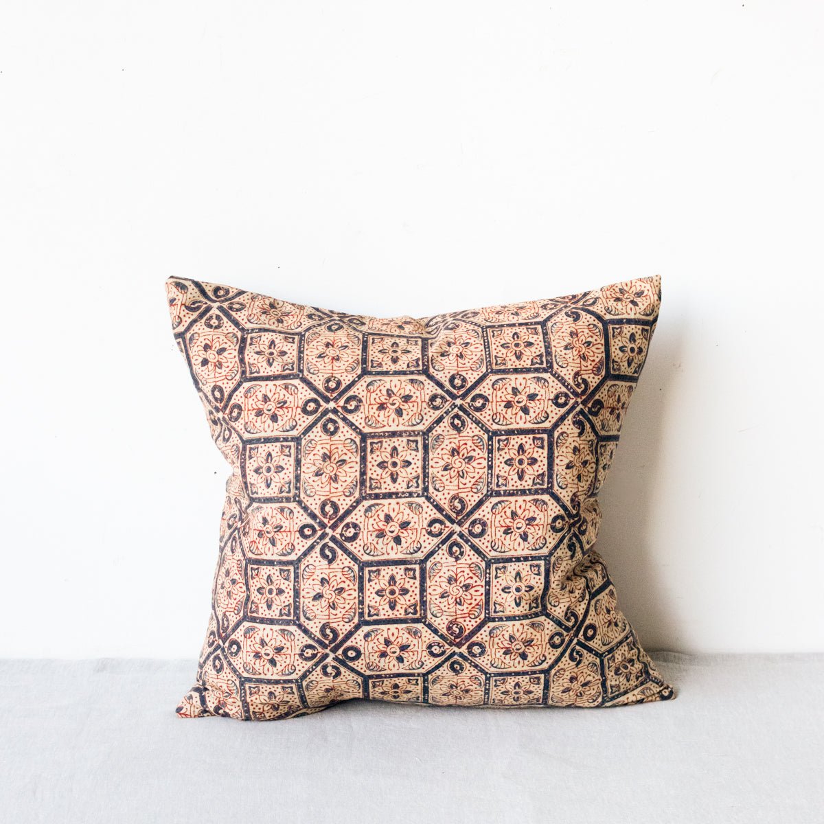 Block Print Pillow Cover | Lipika Indigo - elsie green - textiles