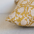 Block Print Pillow Cover | Marbella Saffron - elsie green - Textiles
