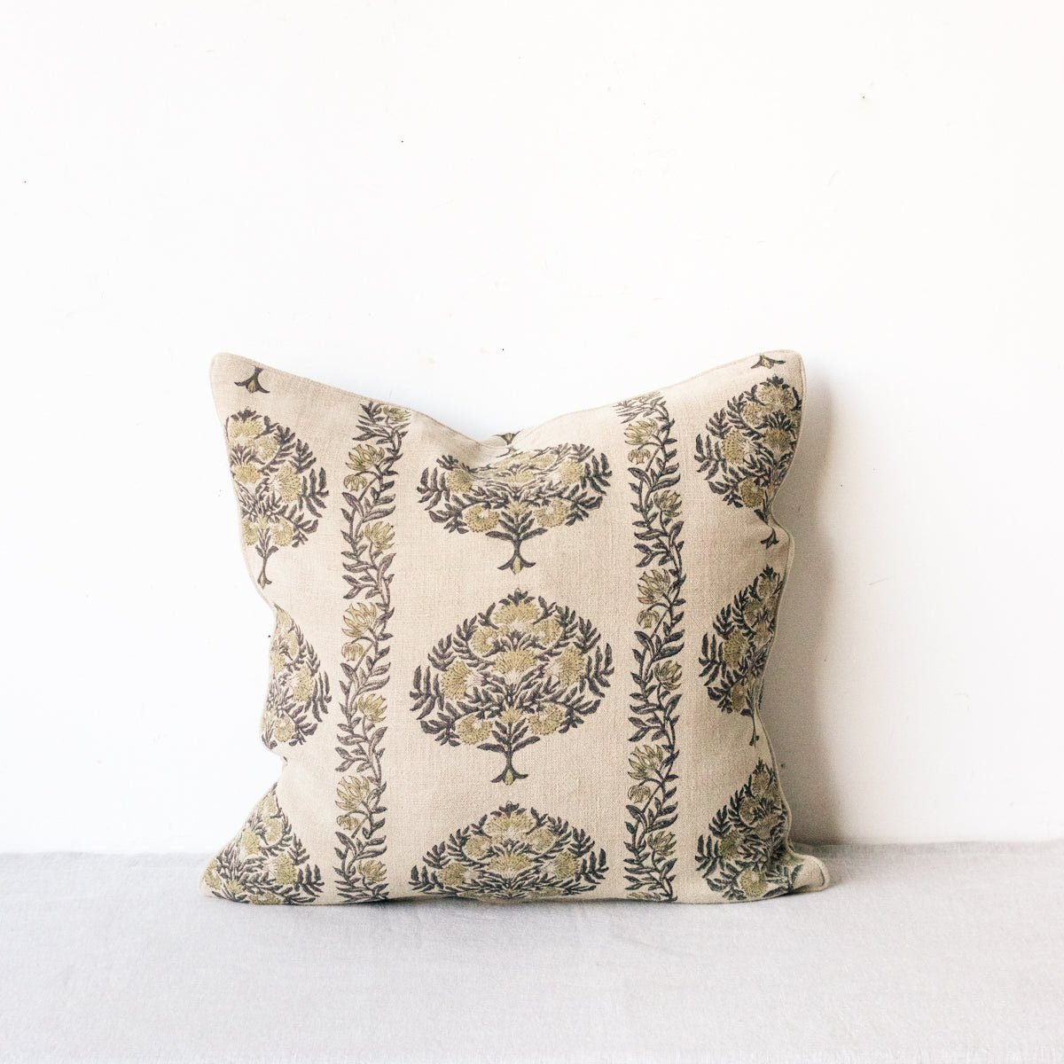 Block Print Pillow Cover | Mour Coco - elsie green - textiles