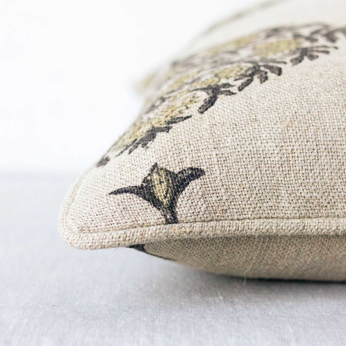 Block Print Pillow Cover | Mour Coco - elsie green - textiles