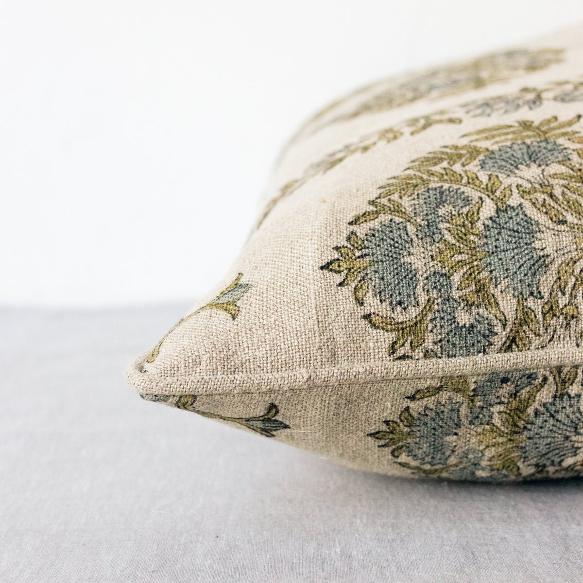 Block Print Pillow Cover | Mour Mustard - elsie green - textiles