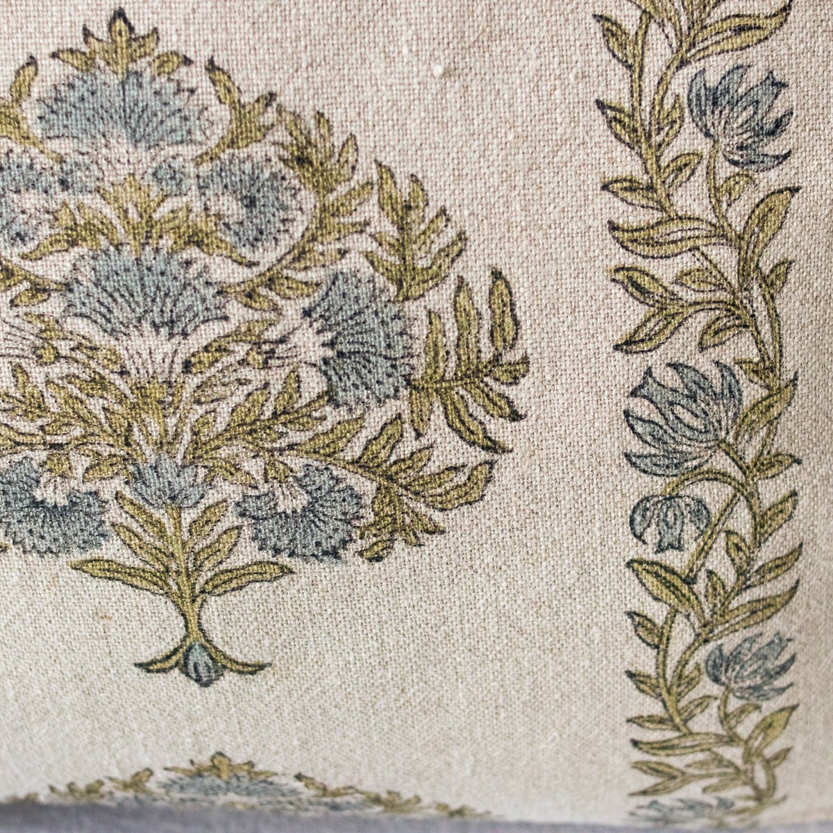 Block Print Pillow Cover | Mour Mustard - elsie green - textiles
