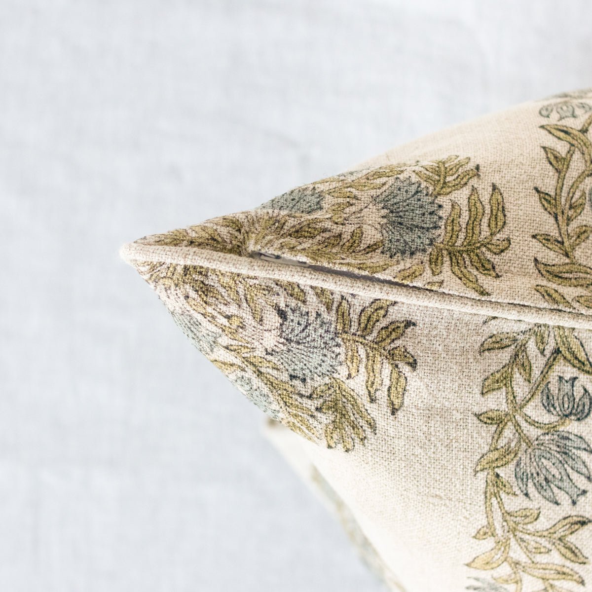 Block Print Pillow Cover | Mour Mustard - elsie green - textiles