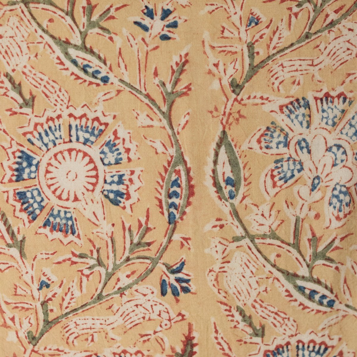 Block Print Pillow Cover | Nidra Gold - elsie green - Textiles