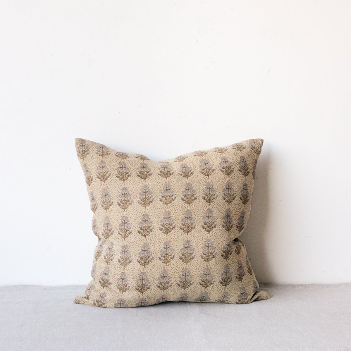 Block Print Pillow Cover | Poppy Mustard - elsie green - textiles