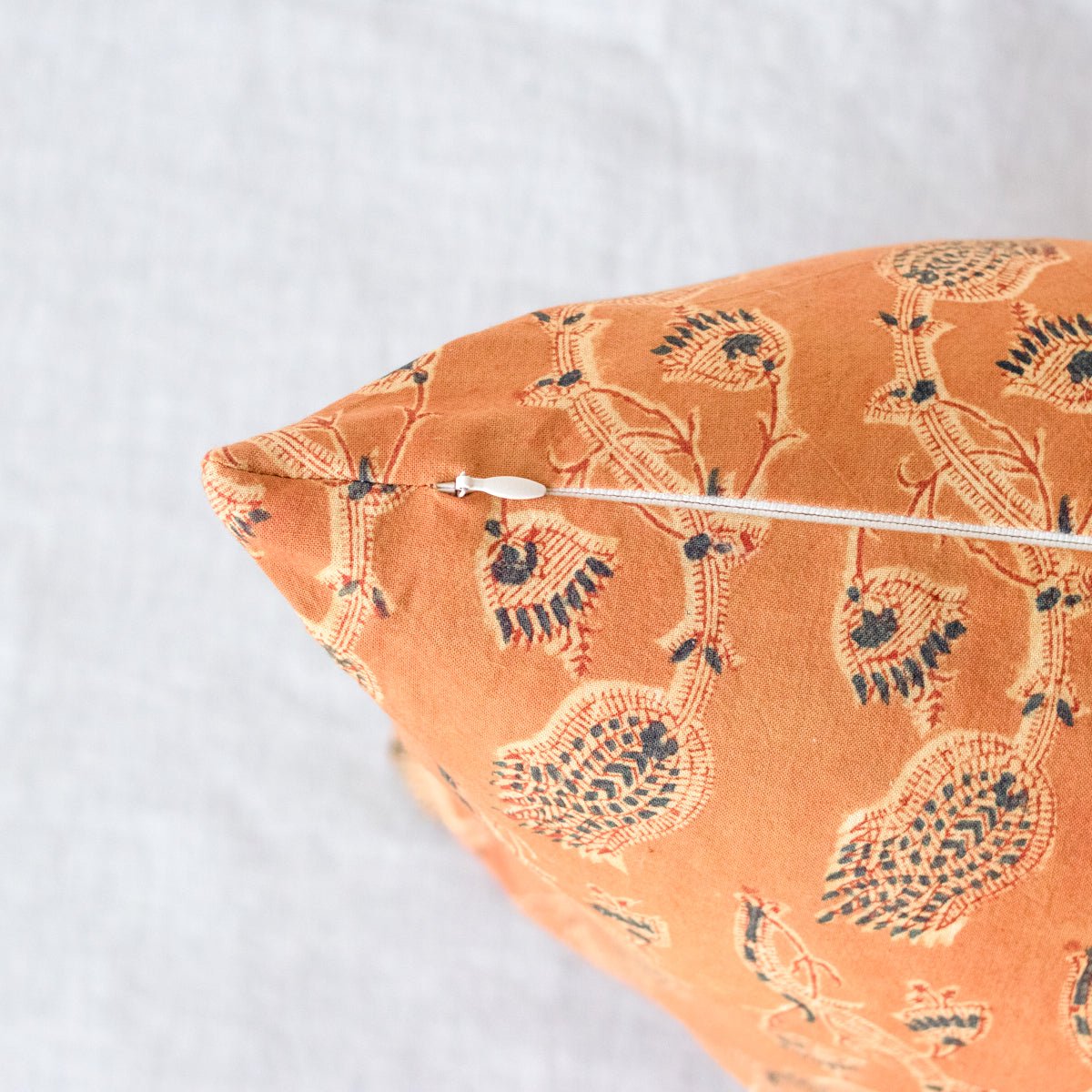 Block Print Pillow Cover | Rupa Saffron - elsie green - textiles