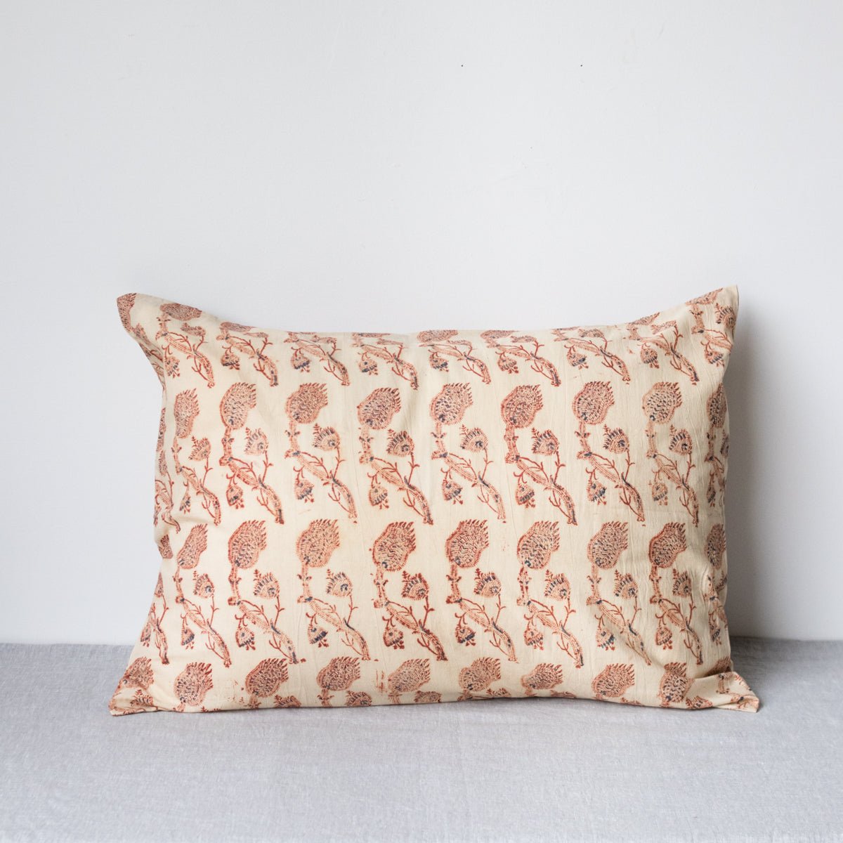 Block Print Pillow Cover | Rupa Tan - elsie green - Textiles