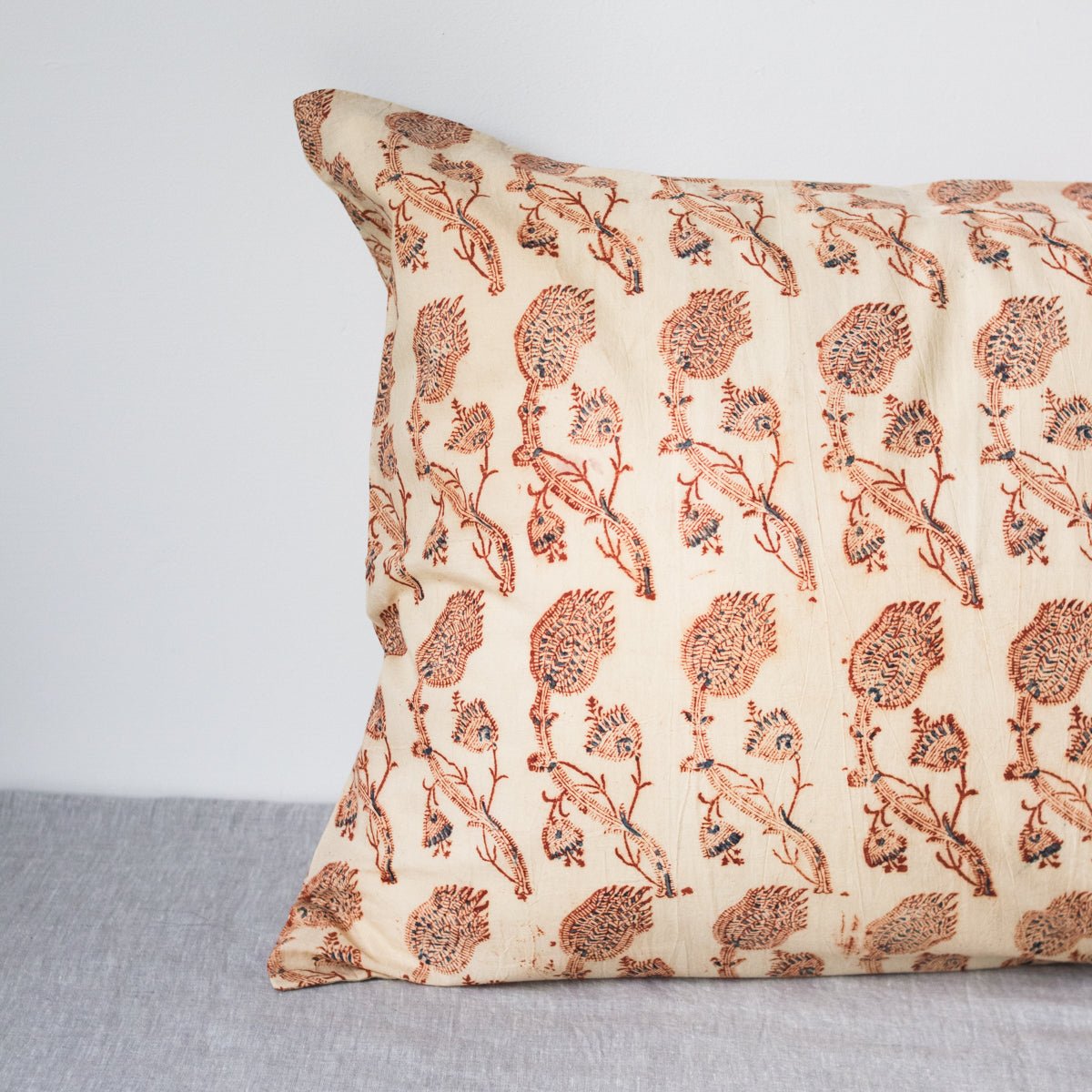 Block Print Pillow Cover | Rupa Tan - elsie green - Textiles