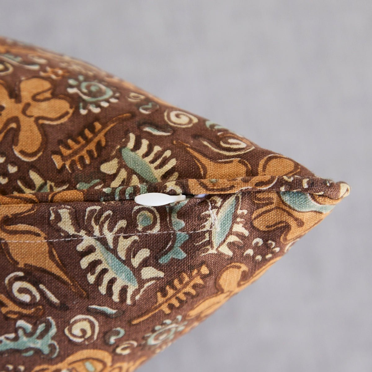 Block Print Pillow Cover | Sartene Sumac - elsie green - Textiles