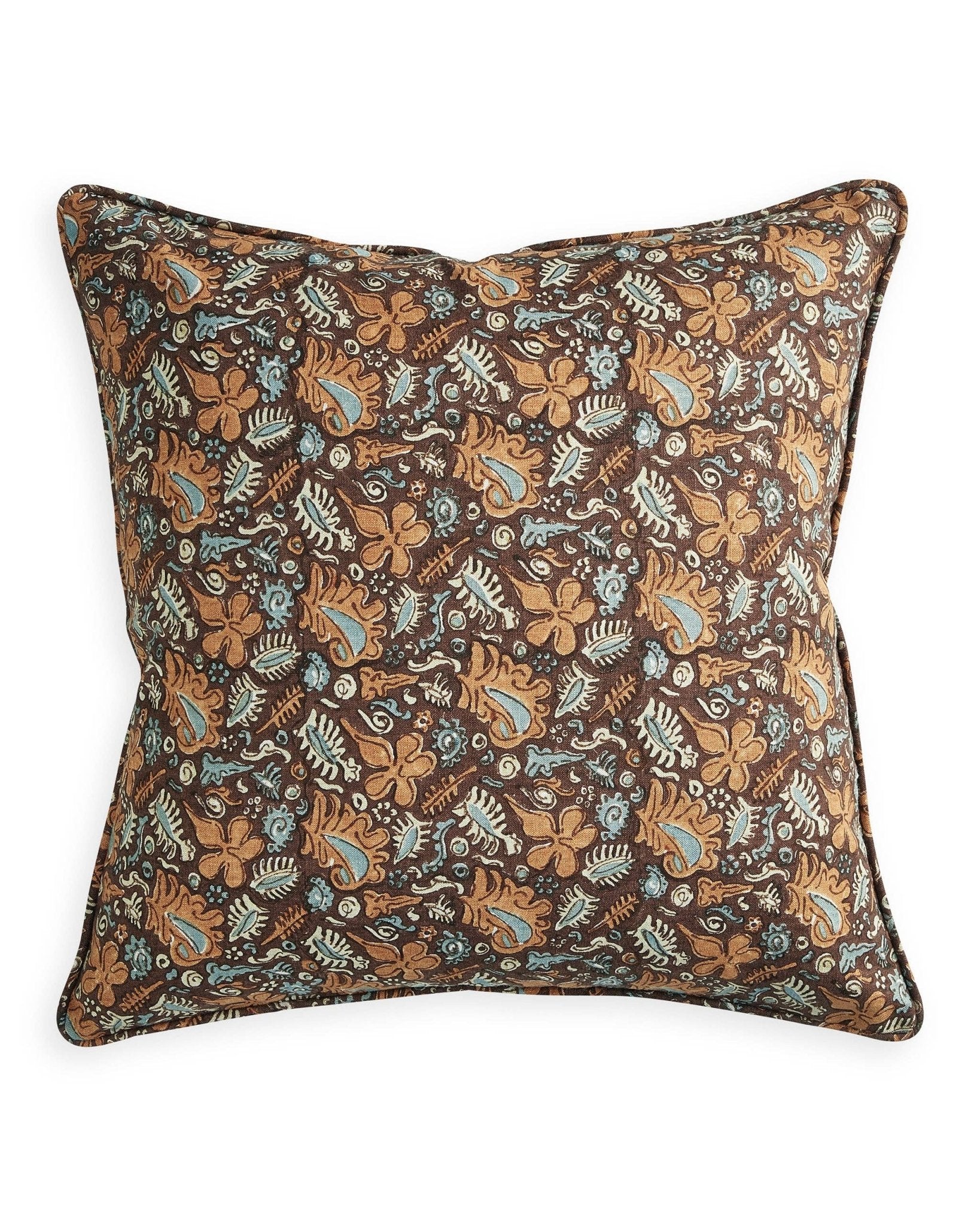 Block Print Pillow Cover | Sartene Sumac - elsie green - Textiles
