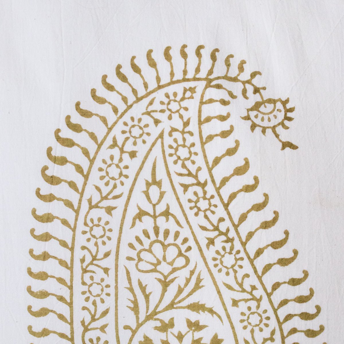 Block Print Pillow Cover | Silvie Gold - elsie green - Textiles