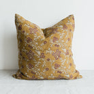 Block Print Pillow Cover | Torini Mustard - elsie green - Textiles