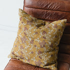 Block Print Pillow Cover | Torini Mustard - elsie green - Textiles