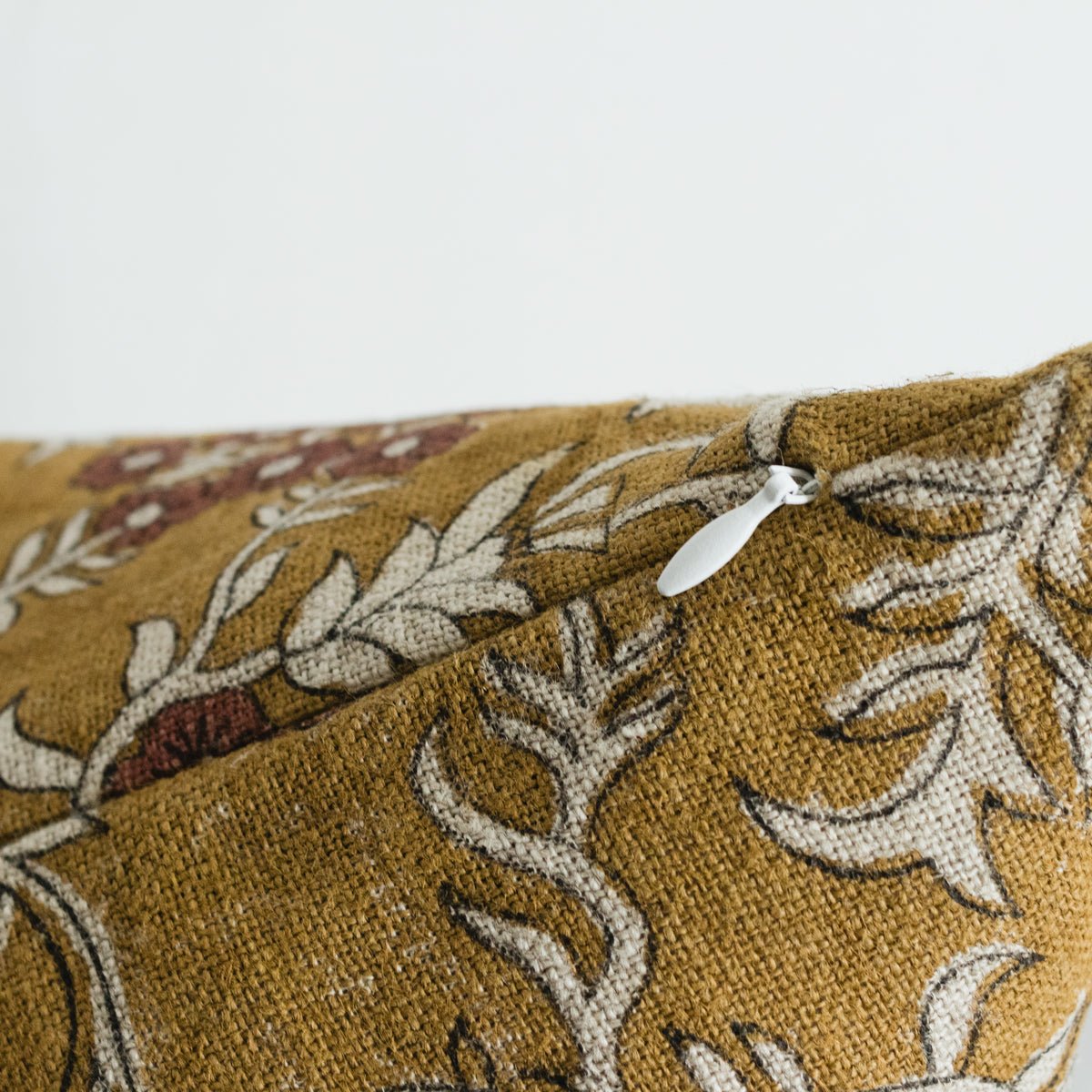 Block Print Pillow Cover | Torini Mustard - elsie green - Textiles