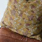 Block Print Pillow Cover | Torini Mustard - elsie green - Textiles