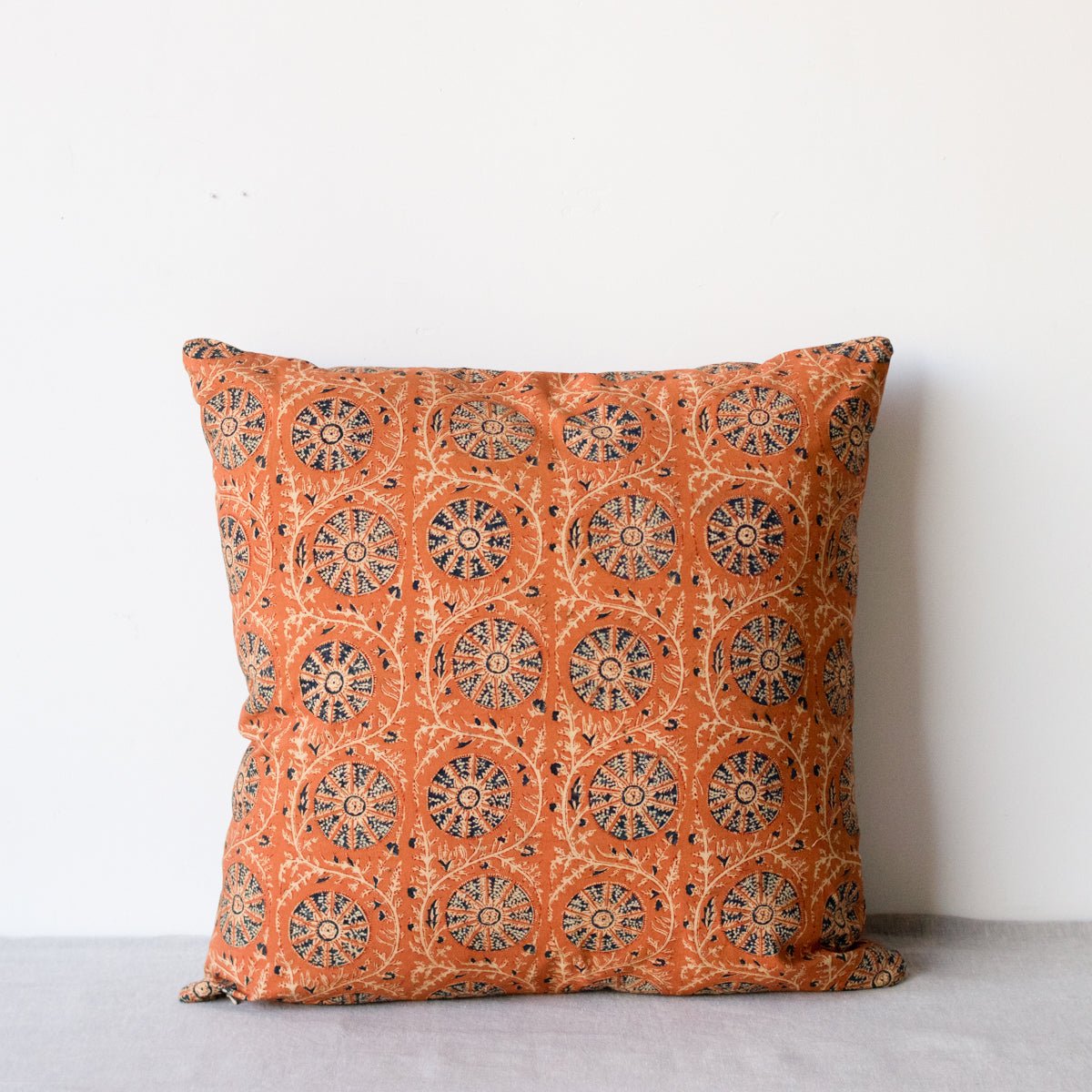 Block Print Pillow | Karuna Saffron - elsie green - textiles