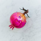 Blown Glass Beaded Pomegranate Ornament - elsie green - decor