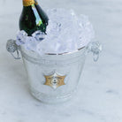 Blown Glass Champagne On Ice Ornament - elsie green - decor