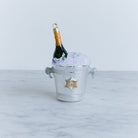 Blown Glass Champagne On Ice Ornament - elsie green - decor