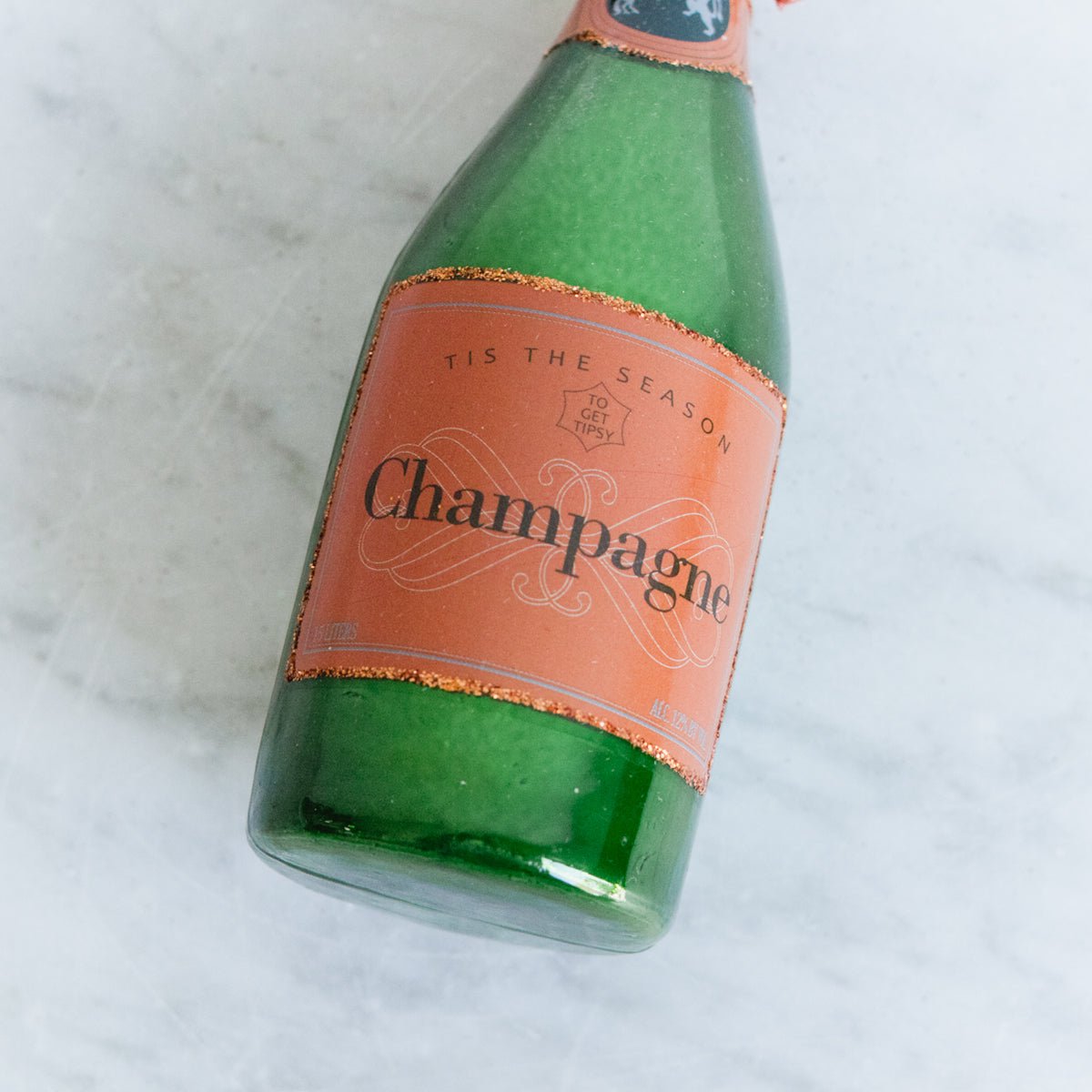 Blown Glass Champagne Ornament - elsie green - decor