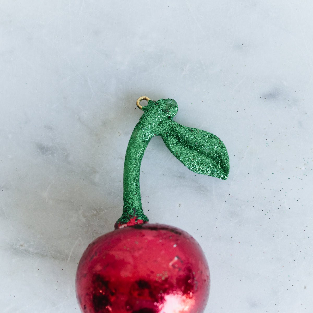 Blown Glass Foil Cherry Ornament - elsie green - decor