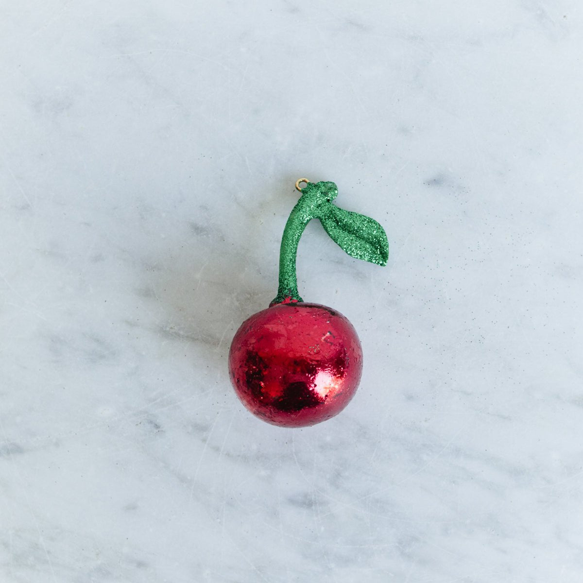 Blown Glass Foil Cherry Ornament - elsie green - decor