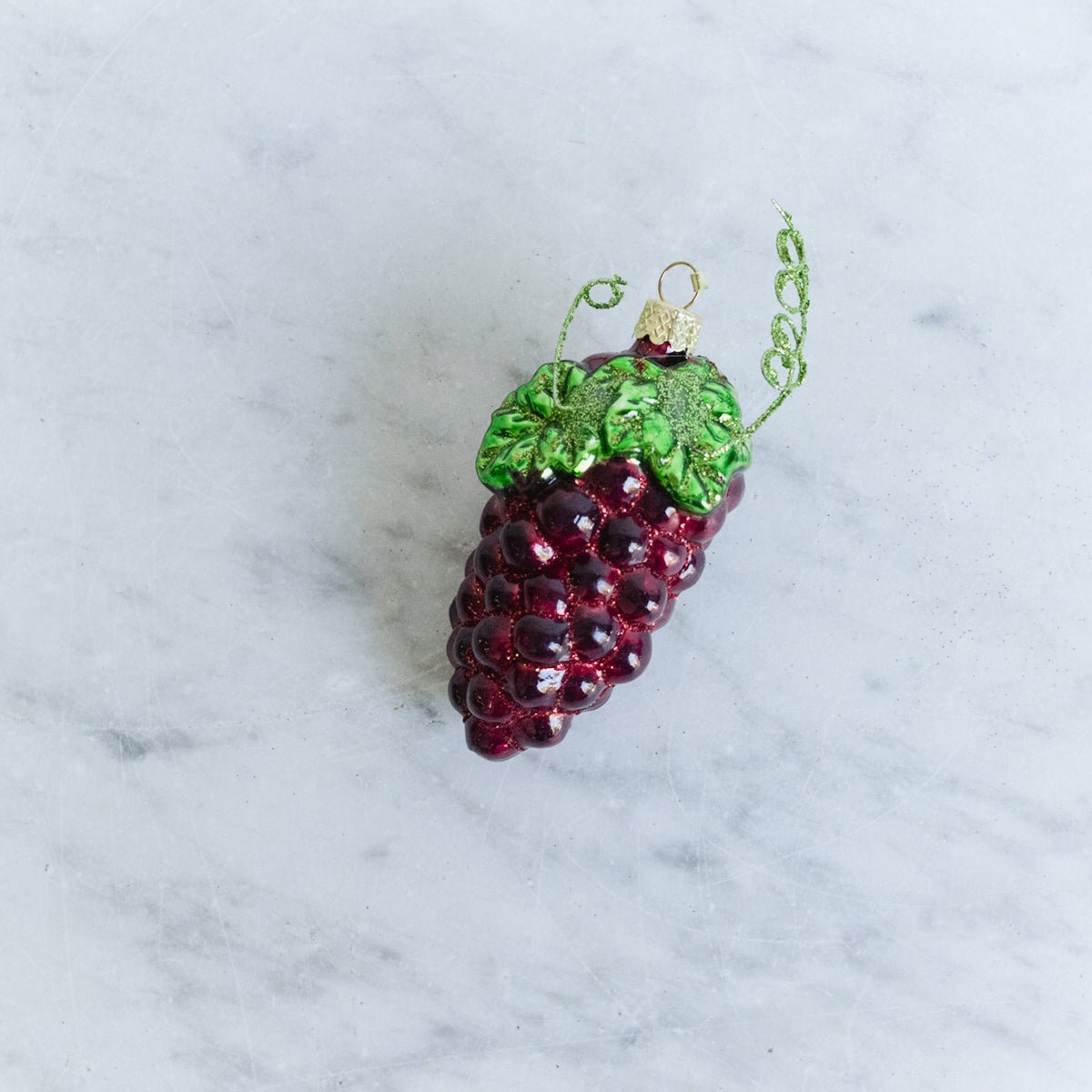 Blown Glass Grape Cluster Ornament - elsie green - decor