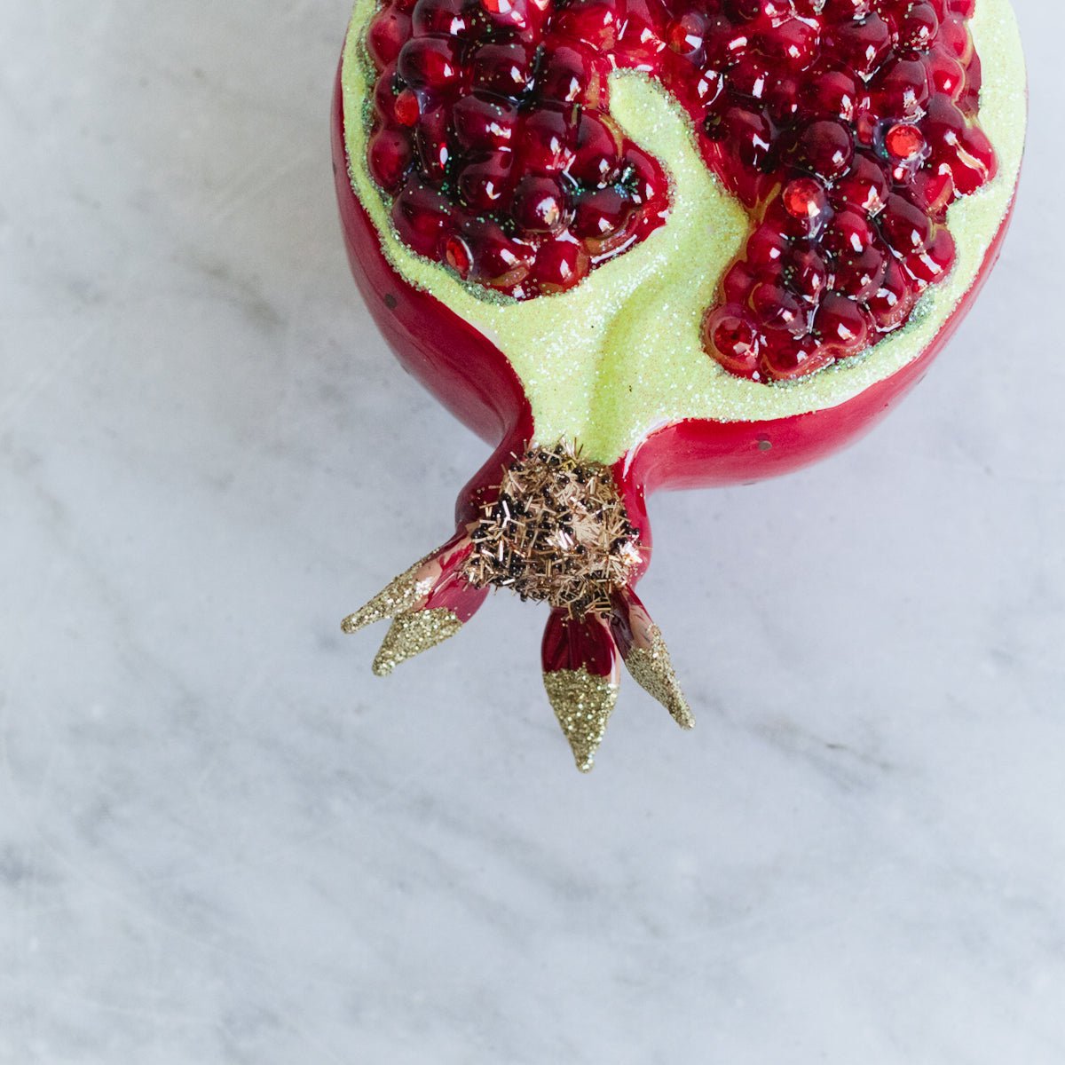 Blown Glass Jeweled Pomegranate - elsie green - decor