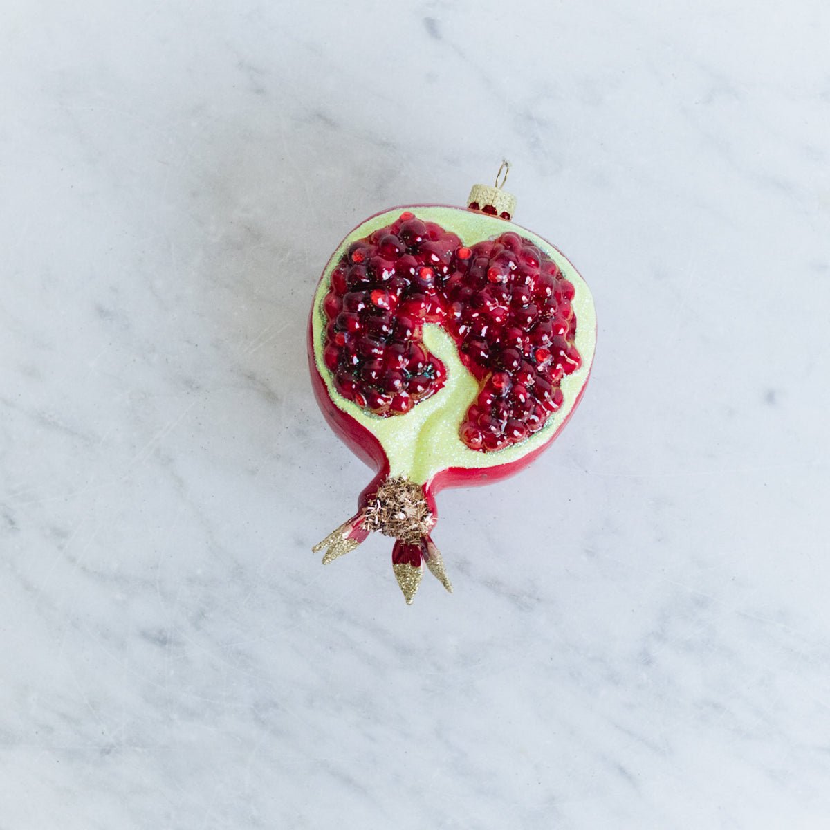 Blown Glass Jeweled Pomegranate - elsie green - decor