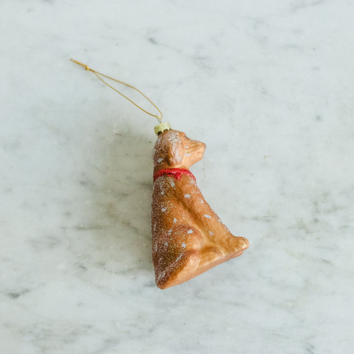 Blown Glass Labradoodle Ornament - elsie green - decor