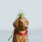 Blown Glass Labradoodle Ornament - elsie green - decor