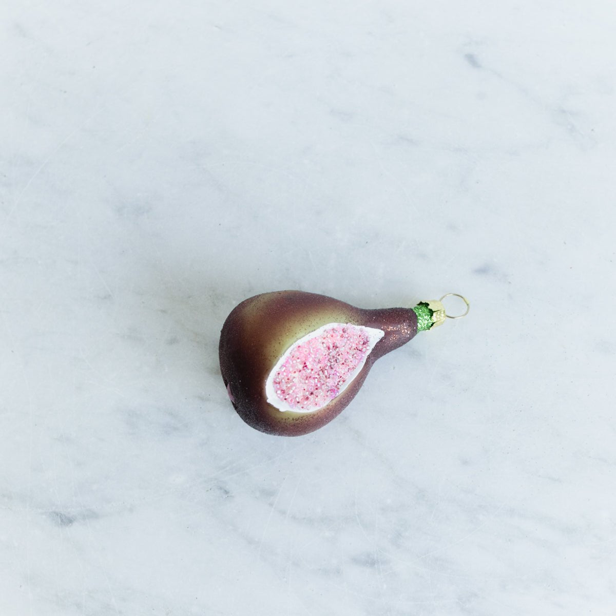 Blown Glass Open Fig Ornament - elsie green - decor