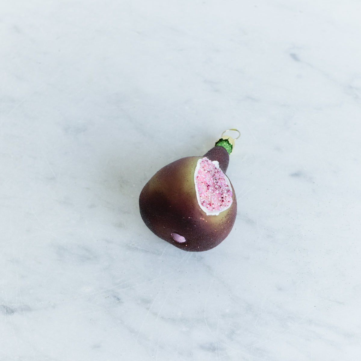 Blown Glass Open Fig Ornament - elsie green - decor