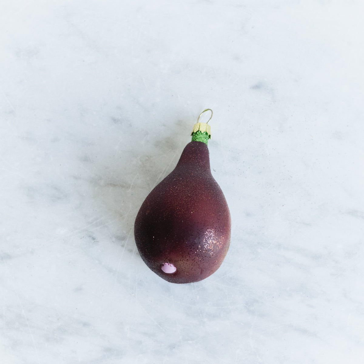 Blown Glass Open Fig Ornament - elsie green - decor
